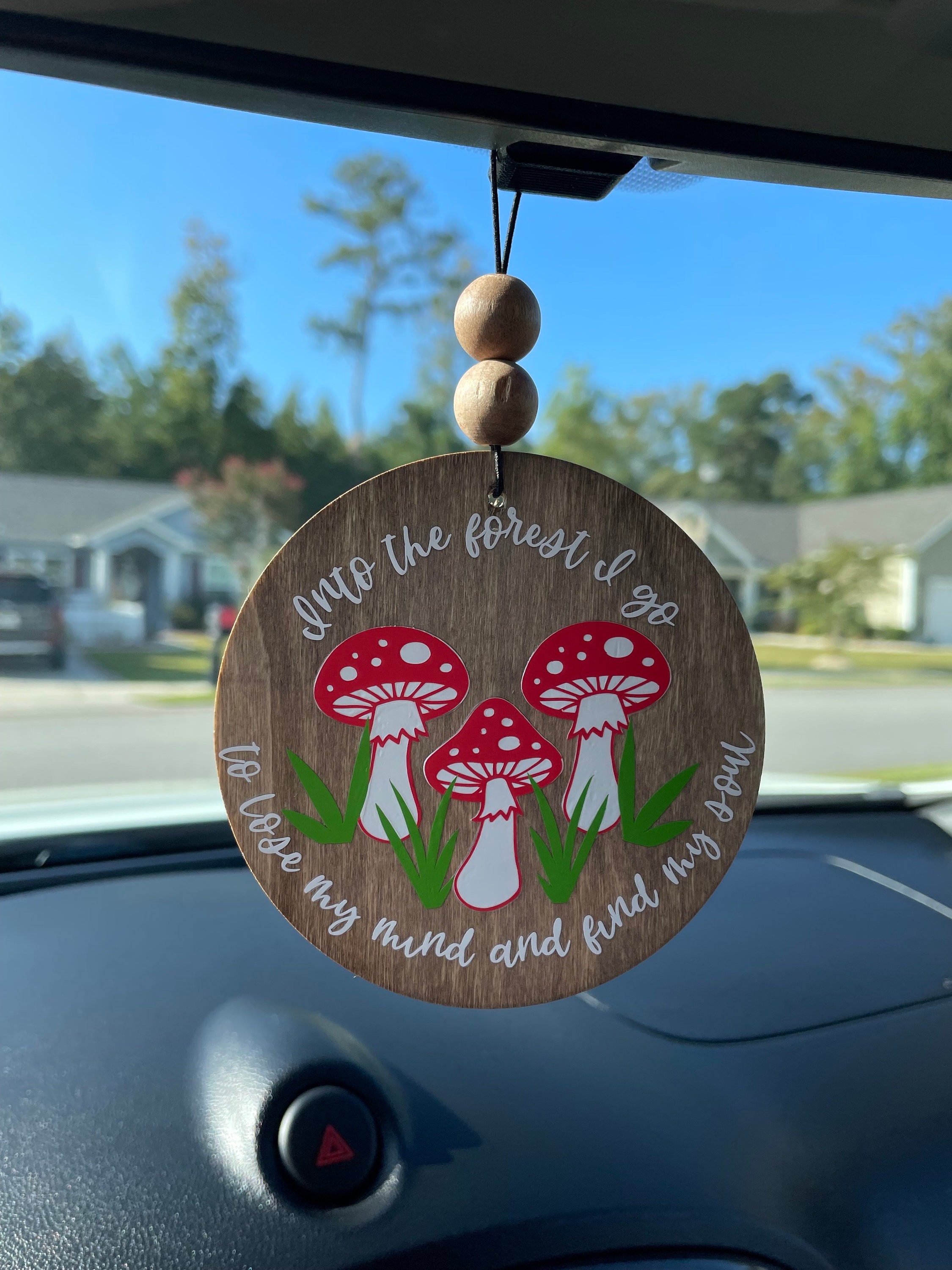 Have A Good Day 2d Flat Car Ornament & Wood Beads, Happy Smiley Face,  Inspirational Quote Beaded Rear View Mirror Accessories, Rearview Hanging  Charm
