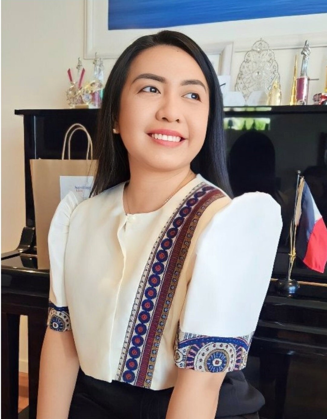 Filipiniana Ella Bolero (with Ethnic Accent) SA-BOO-006