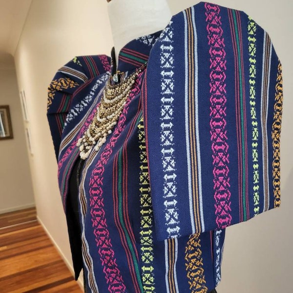 Bolero Felicia Filipiniana | Jaqueta Étnica Moderna, Traje Filipino, Roupa para Eventos Formais