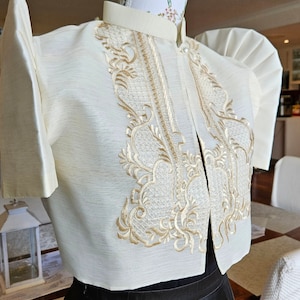 Filipiniana Leonie Bolero (Embroidered) (SA-BOCC-004), premium quality.