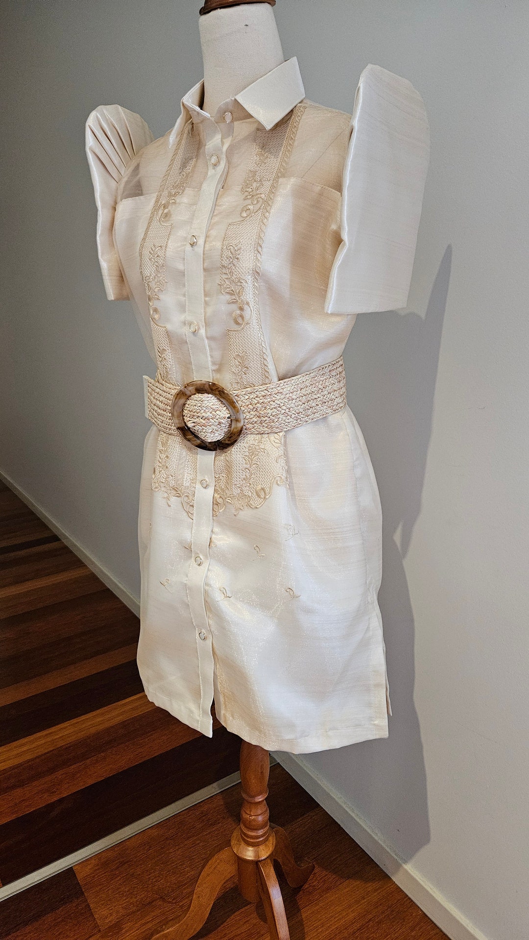 Filipiniana Rita Ladies Barong Tagalog Dress (embroidered) (SA-LBD