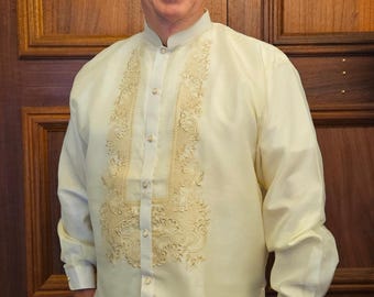 Beige Barong Tagalog (Bienvenido) (SA-BT-001A)