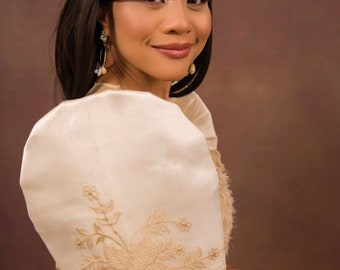 Embroidered Filipiniana Bolero Jacket, Elegant Formal Occasion Top, Filipino Terno Shrug