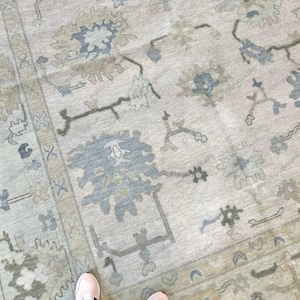 9x12 10x14 Traditional persian knotts wool Oushak Rug Handmade Turkish Wool Rug Bedroom kids room rugs for nursery hand knotted wool rug