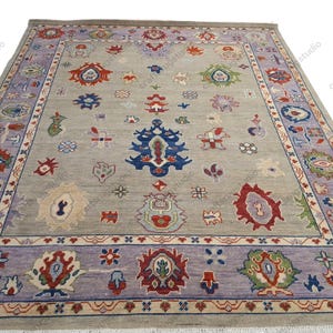 9x12 10x14 Traditional persian knotts Oushak Rug Handmade Turkish Wool Rug Bedroom kids room rugs for nursery hand knotted wool rug