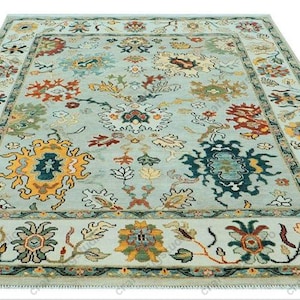 9x12 10x14 Traditional persian knotts wool Oushak Rug Handmade Turkish Wool Rug Bedroom kids room rugs for nursery hand knotted wool rug