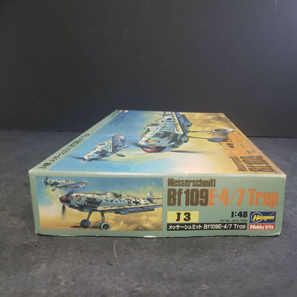 Maquette Avion Hasegawa 1/48 Messerschmitt BF109 Trop E3 - Montée Et Peinte
