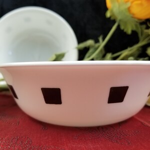 Vintage Corelle Corning Urban Black Pattern Cereal / Soup Bowls Set of ...