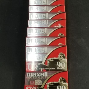 Vintage Lot Of 10 Maxell Audio Cassette UR Normal Bias New Sealed