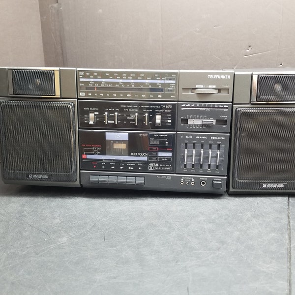 Vintage Telefunken Stereo Radio Cassette Recorder Detachable Model TM 6670 Working Rare