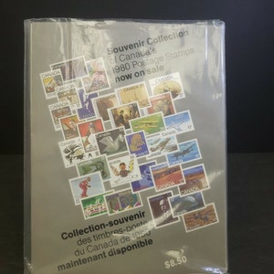 Annuario della collezione di souvenir di francobolli annuali del Canada Post del 1980 - nuovo e completo
