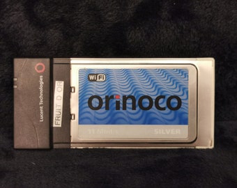 Vintage Lucent Orinoco Silver PCMCIA 802.11b Wireless Card Model PC24E-H-FC