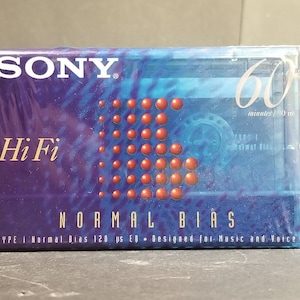 Vintage Sony Cassette Tapes Hi-Fi 60 Normal Bias New Sealed