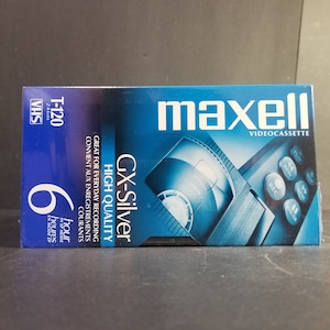 Vintage Maxell Lot Of 7 Vhs Tapes Blank Gx-Silver T-120 6 Hours High Quality New Sealed