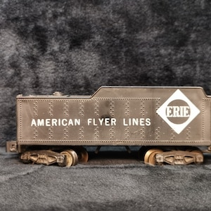 Vintage American Flyer S Gauge 3/16 &quot;Skala American Flyer Lines Erie Black Tender