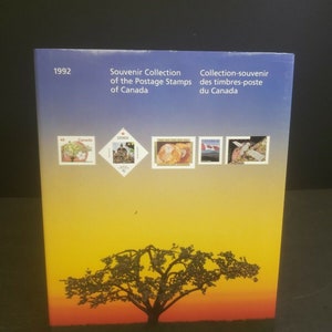 Annuario della collezione di souvenir di francobolli annuali del Canada Post del 1992 - nuovo e completo