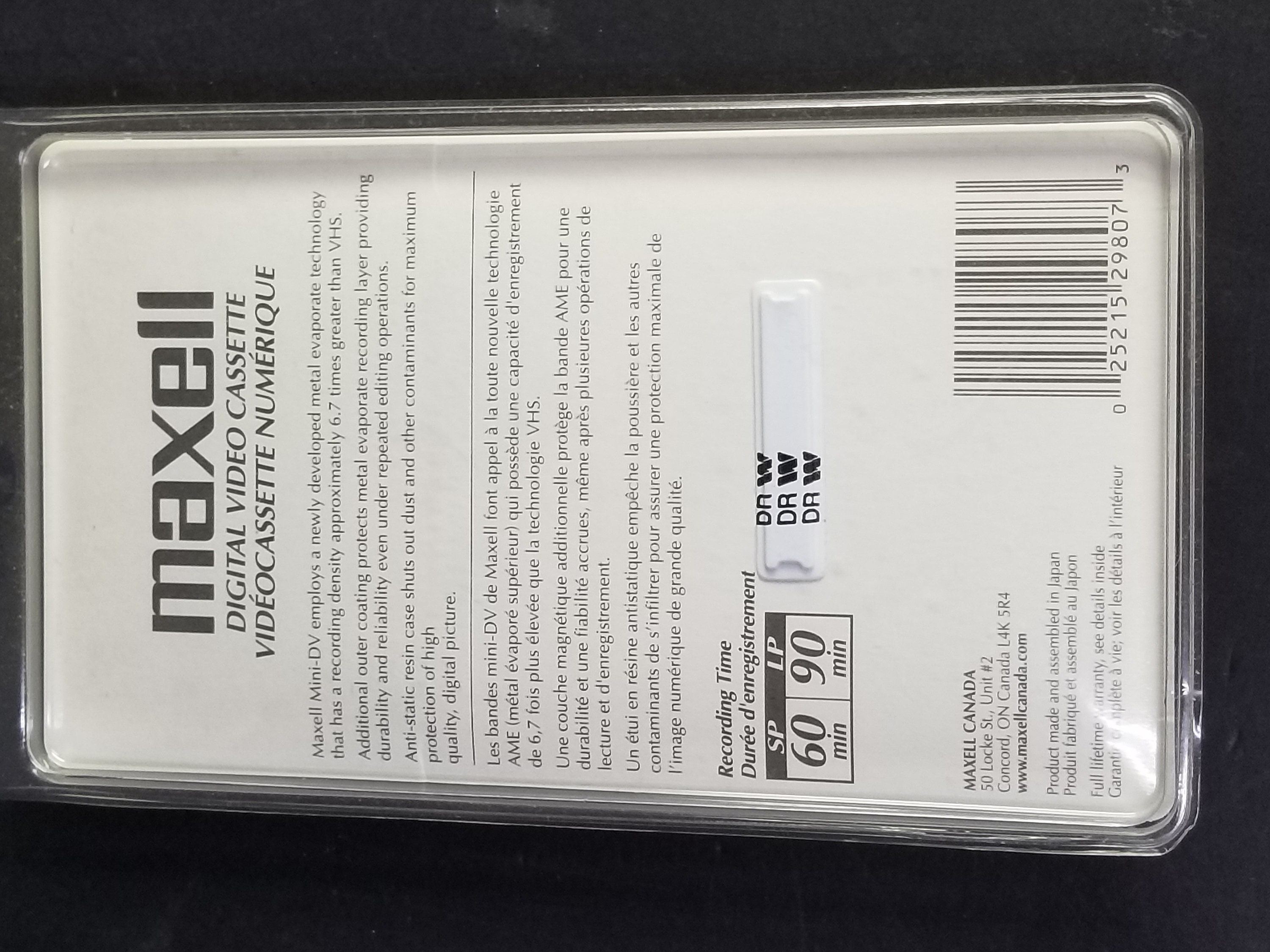 Vintage Maxell Pack of 2 Digital Video Cassette Mini Dvm-60se New Sealed -   Canada