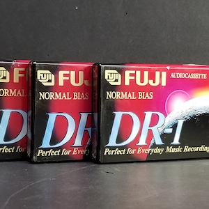 Vintage Fuji Lot Of 3 Cassettes Tapes Dr-i 90 Type I New Sealed