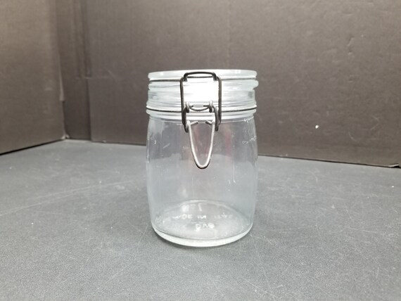 Ermetico DVB 3/4 L, Glass Jar Wire Bail With Lid Italy - Etsy
