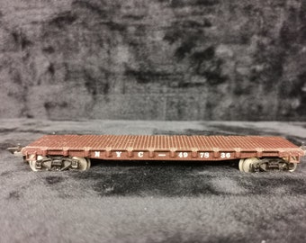 Vintage Fleishmann HO Scale New York City Flat Bed Rail Car Cargo Nyc #497836 with Original Box