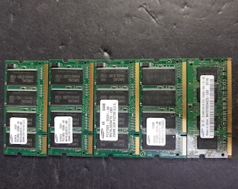 Vintage Lot of 5 DDR Ram Sticks 256mb/512mb Untested