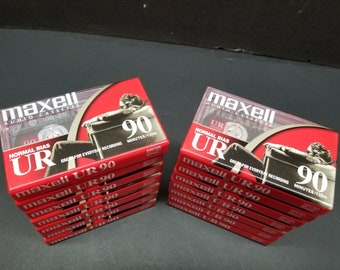 Lot of 15 Maxell UR 90 Normal Bias Cassette Tapes - New & Sealed