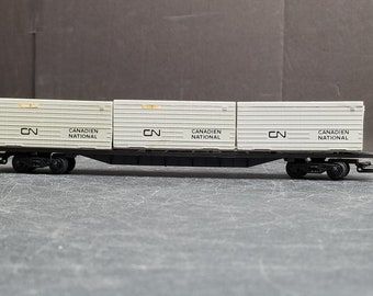 Tri-Ang oo/ho Scale Canadien National cn 3 Contenedores Coche RARO
