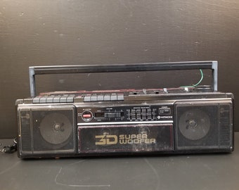 Vintage Hitachi Cassette Recorder Boombox 3d Super Woofer