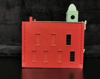 Vintage HO Scale Journal Building Assembled Missing Back Porch