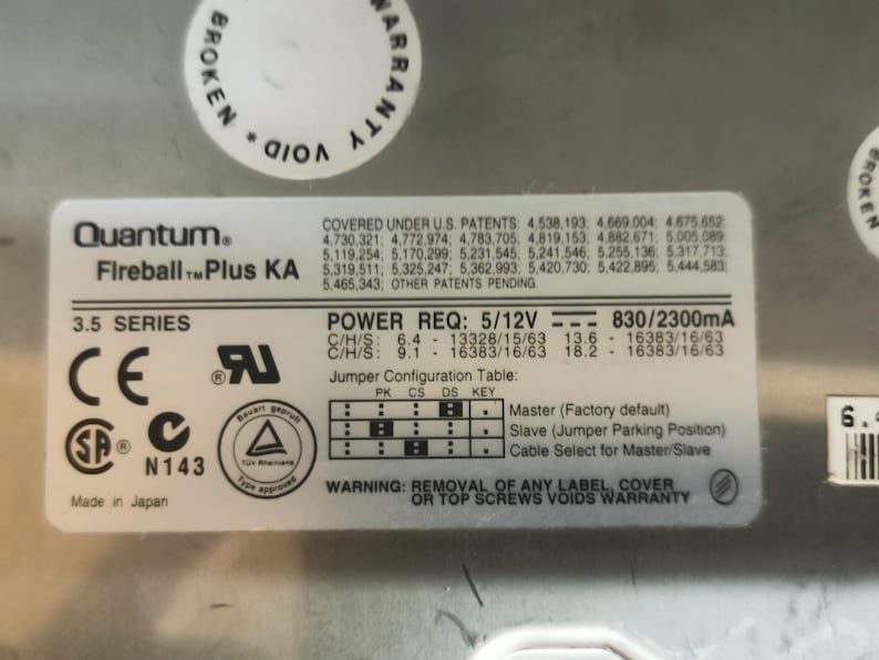 Vintage Quantum Fireball Plus KA 3.5 Series Hard Drive image 4