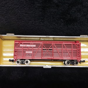 Vintage Atlas N Scale Great Northern 40&#39; Stock Car 56468 Vermelho Novo na Caixa