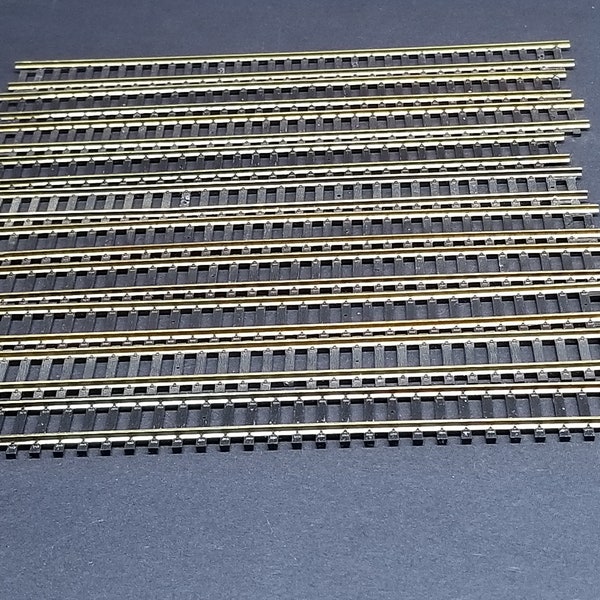 HO Scale Feller  Garnet Lot of 10 9" Straight Tracks Brass