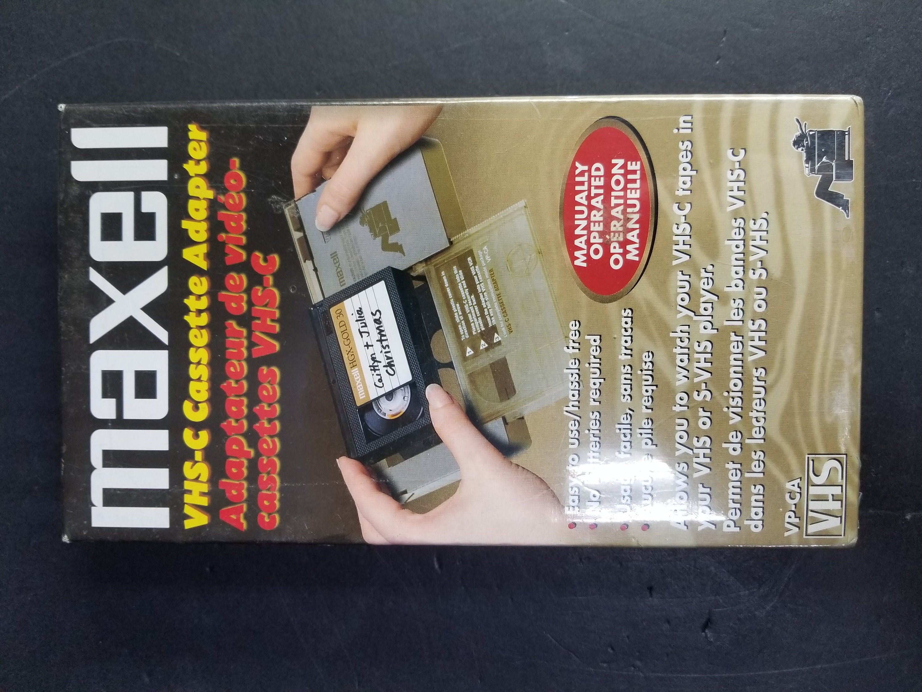 Vintage Maxell Vhs-c Cassette Adapter Vp-ca New Sealed 