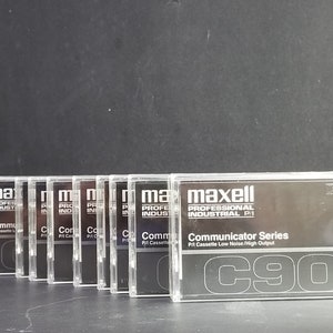 Vintage Maxell Lot Of 10 Professional Industrial Communicator Series C90 New Sealed