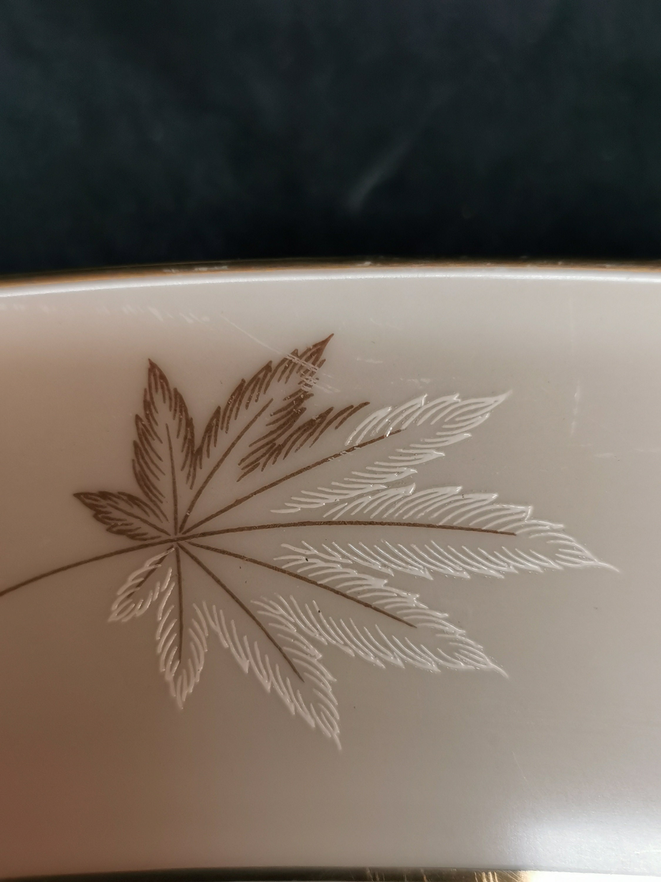 Vintage Zylstra Handcrafted Select Fine China Frosted Leaves
