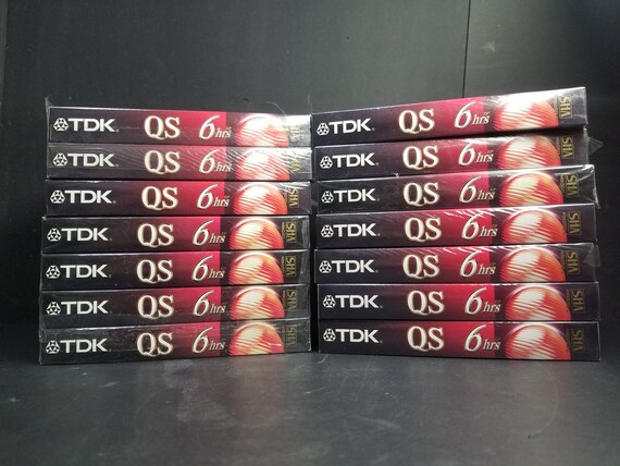 TDK Premium Quality VHS T-120 6hrs Blank Tapes 5pk Black
