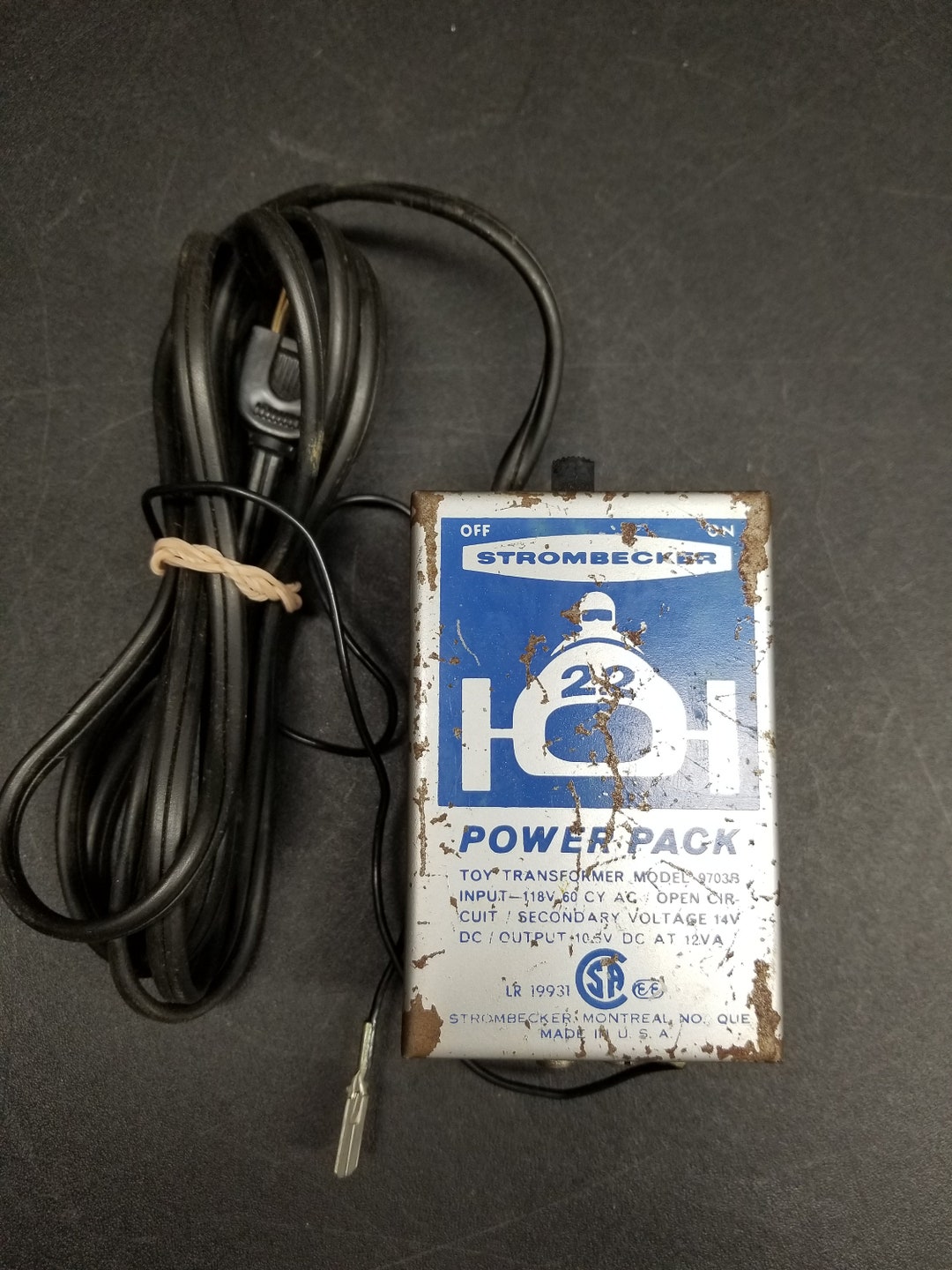 Strombecker Vintage HO Scale Power Pack 9703B Gray/blue Etsy