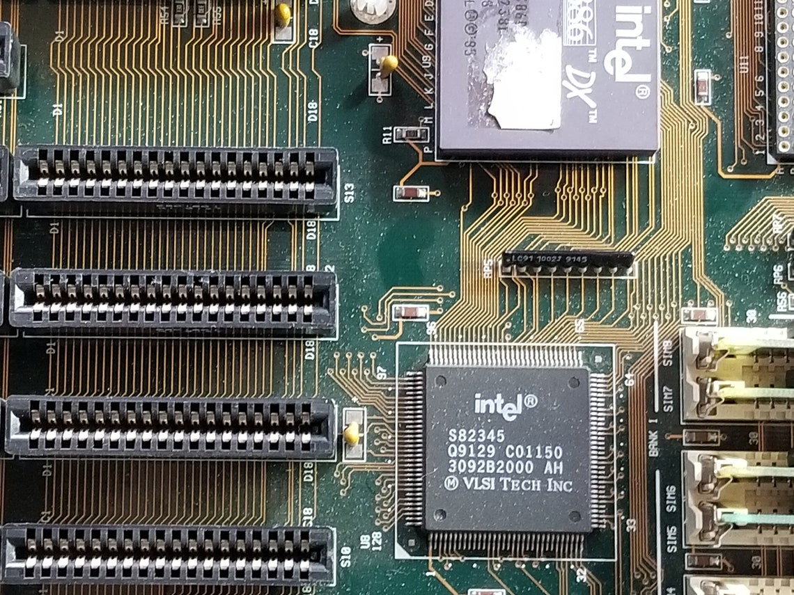 Intel I386 DX With Motherboard and RAM Not Tested as Is - Etsy