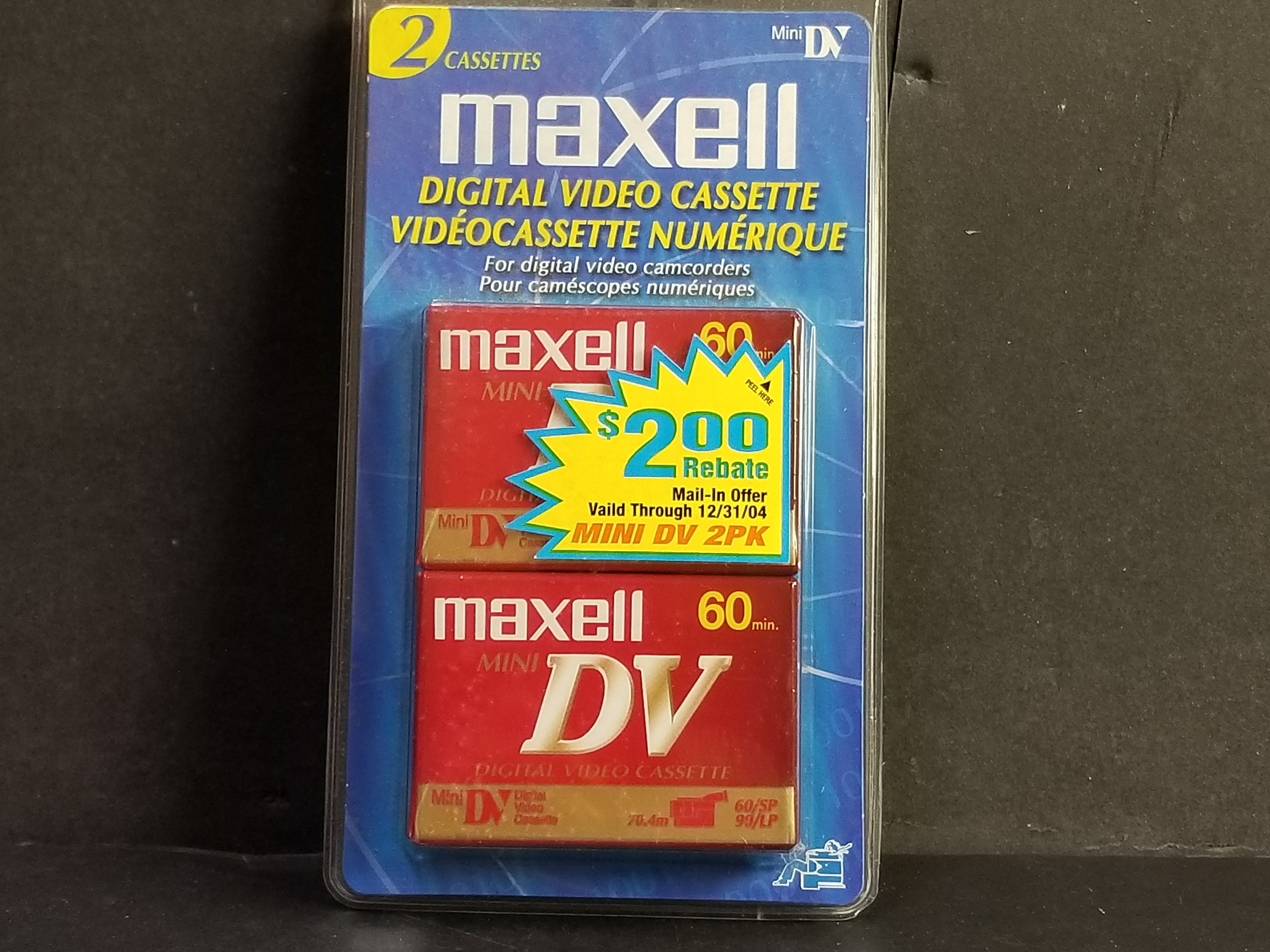 Vintage Maxell Pack of 2 Digital Video Cassette Mini Dvm-60se New