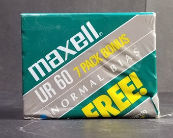 Vintage Maxell UR 60 Audio Cassettes - Lot of 5 - New Sealed