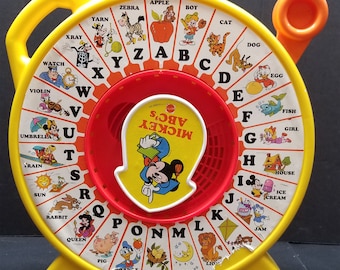 1989 Wlat Disney Mickey ABC's See N Say Mattel