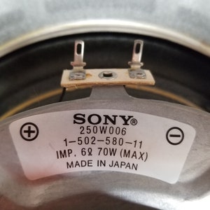 Vintage Sony Pair Carbocon SS-3150 Woofer 8in 1-502-580-11 Tested Working image 7
