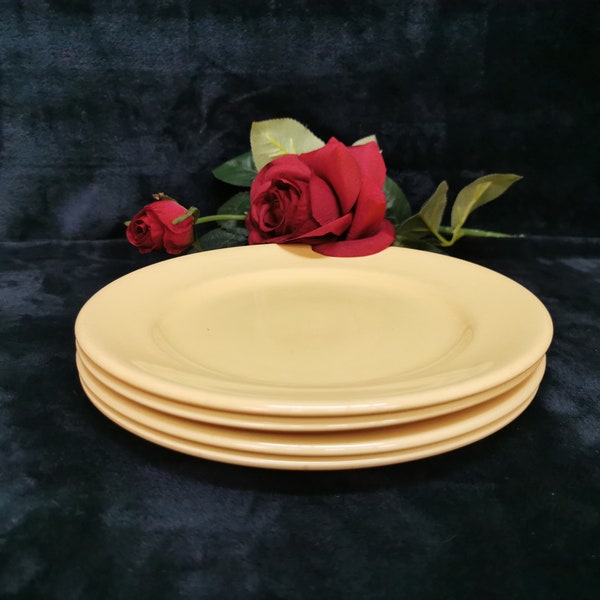 Vintage Grindley Labernum Petal Yellow England Ceramic Dinner Plates Set of 4