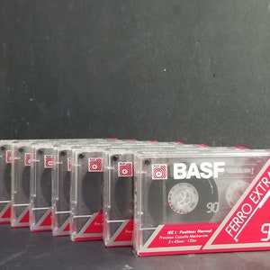Vintage Basf Lot Of 7 Cassette Tapes Ferro Extra I 90 New Sealed