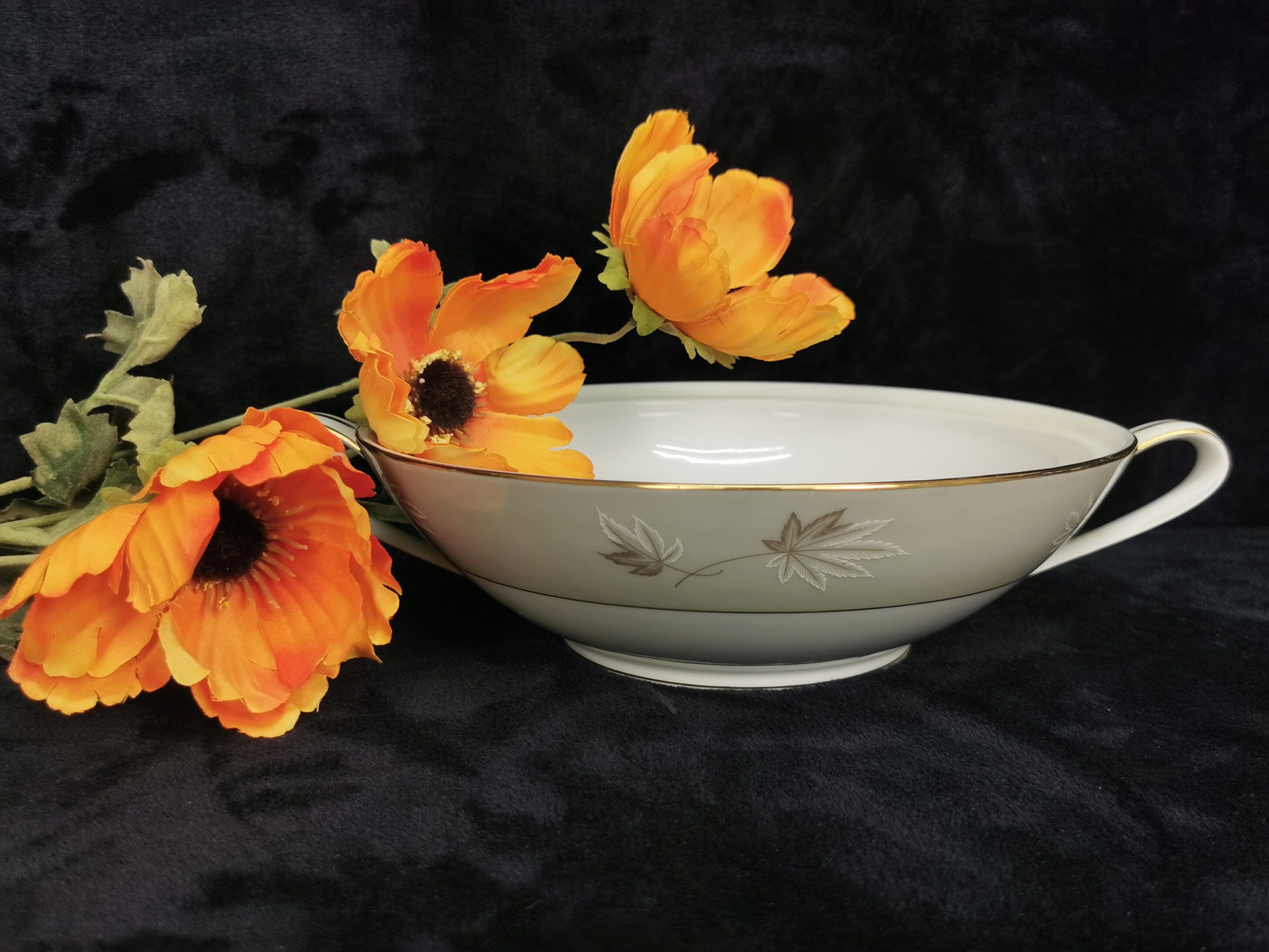 Vintage Zylstra Handcrafted Select Fine China Frosted Leaves