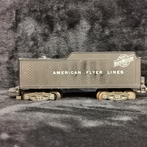 Vintage American Flyer S Gauge 3/16 &quot;Scale American Flyer Lines Chicago Northewwestern Line Black Tender