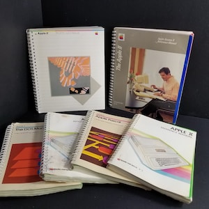 Vintage Lot of 6 Apple II 2 Manual & Guides Rare