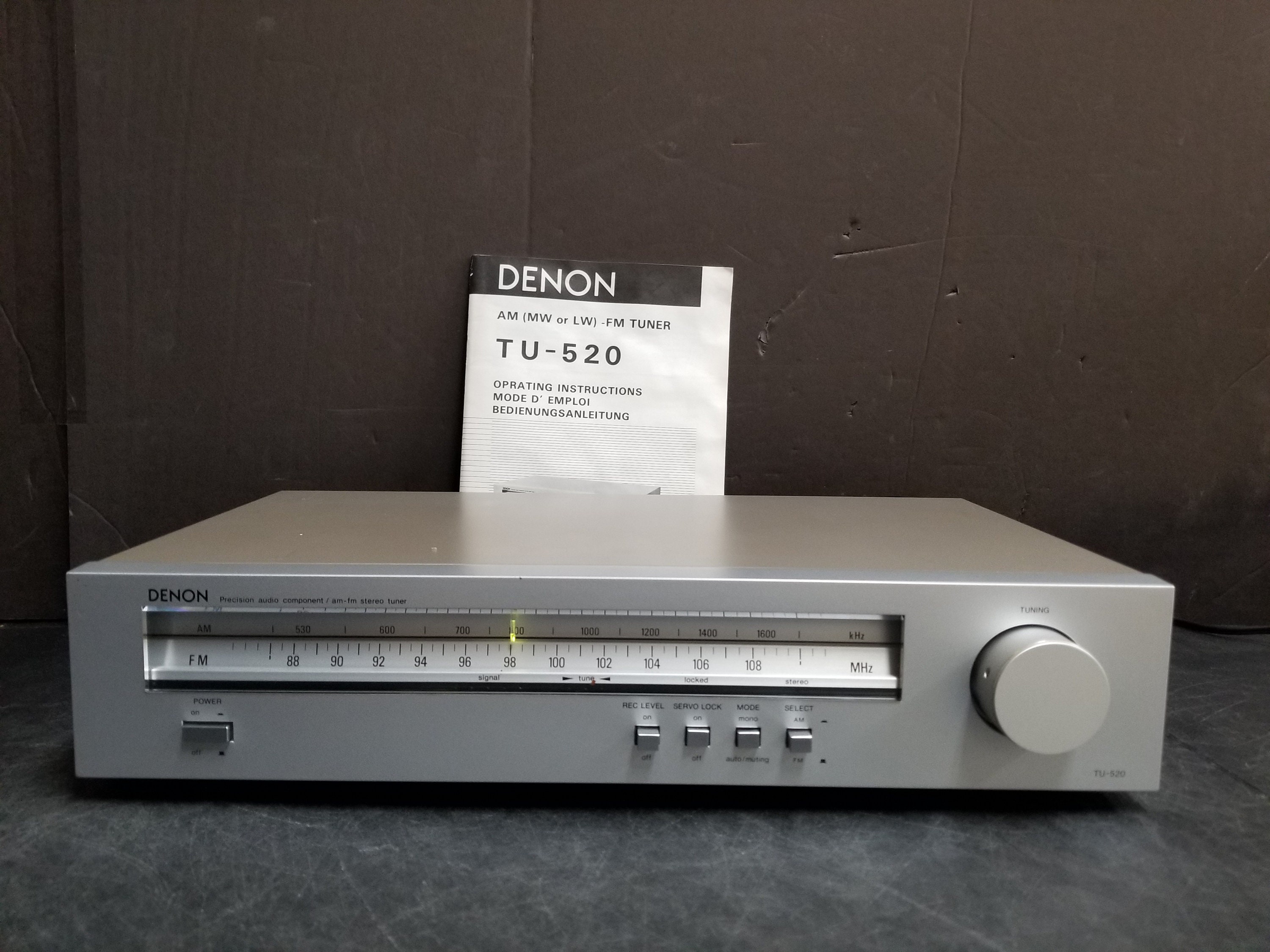 DENON ラジオチューナー TUNER シルバー DENON ラジオチューナー TUNER
