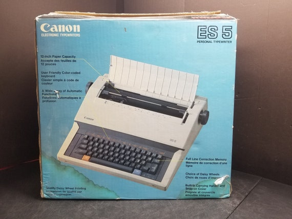 Vintage Canon ES 5 Personal Typewriter N51-8442-600 Tested - Etsy 日本