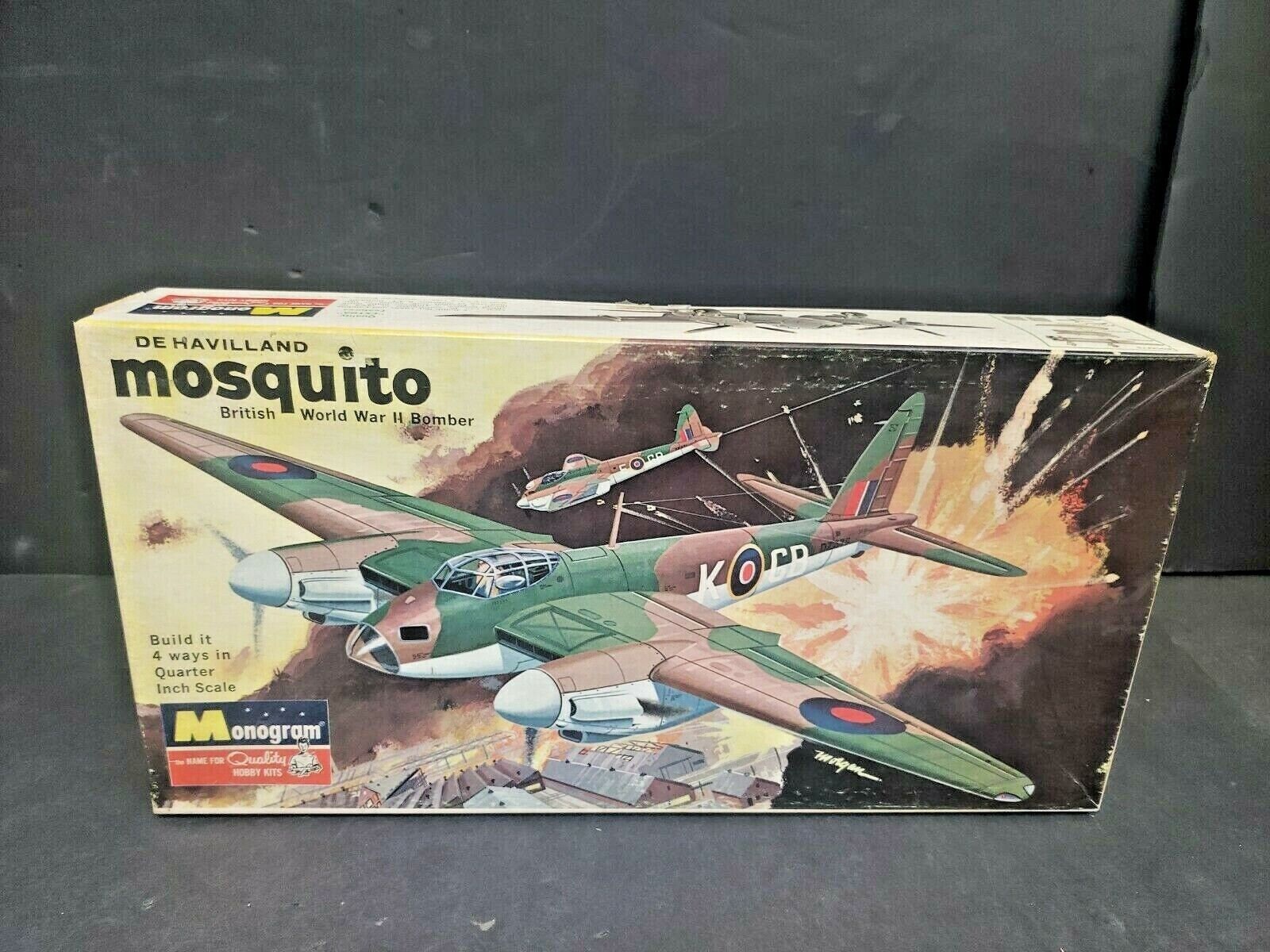 1966 Monogram DeHavilland Mosquito W.W. II Model Airplane Kit - Unbuilt, No Decal